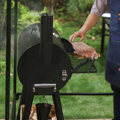 Large Charcoal BBQ Grill with Smoker Box
