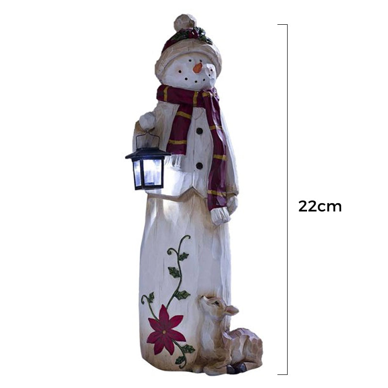 Winter Snowman Solar Powered Lantern - Halri