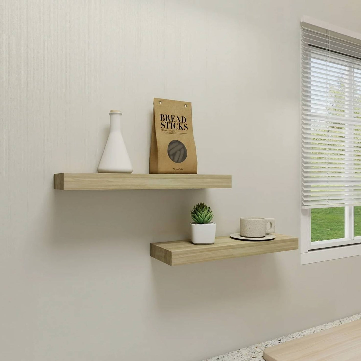 Rustic Wall Floating Shelf Set