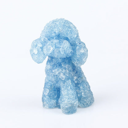 Beautiful Gemstone Dog Figurine Ornament