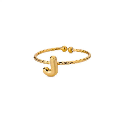 Simple Personalized Initial Bubble Ring