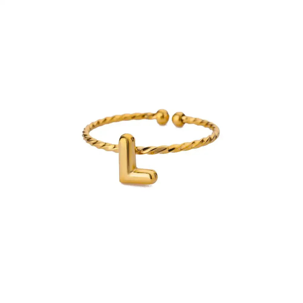 Simple Personalized Initial Bubble Ring