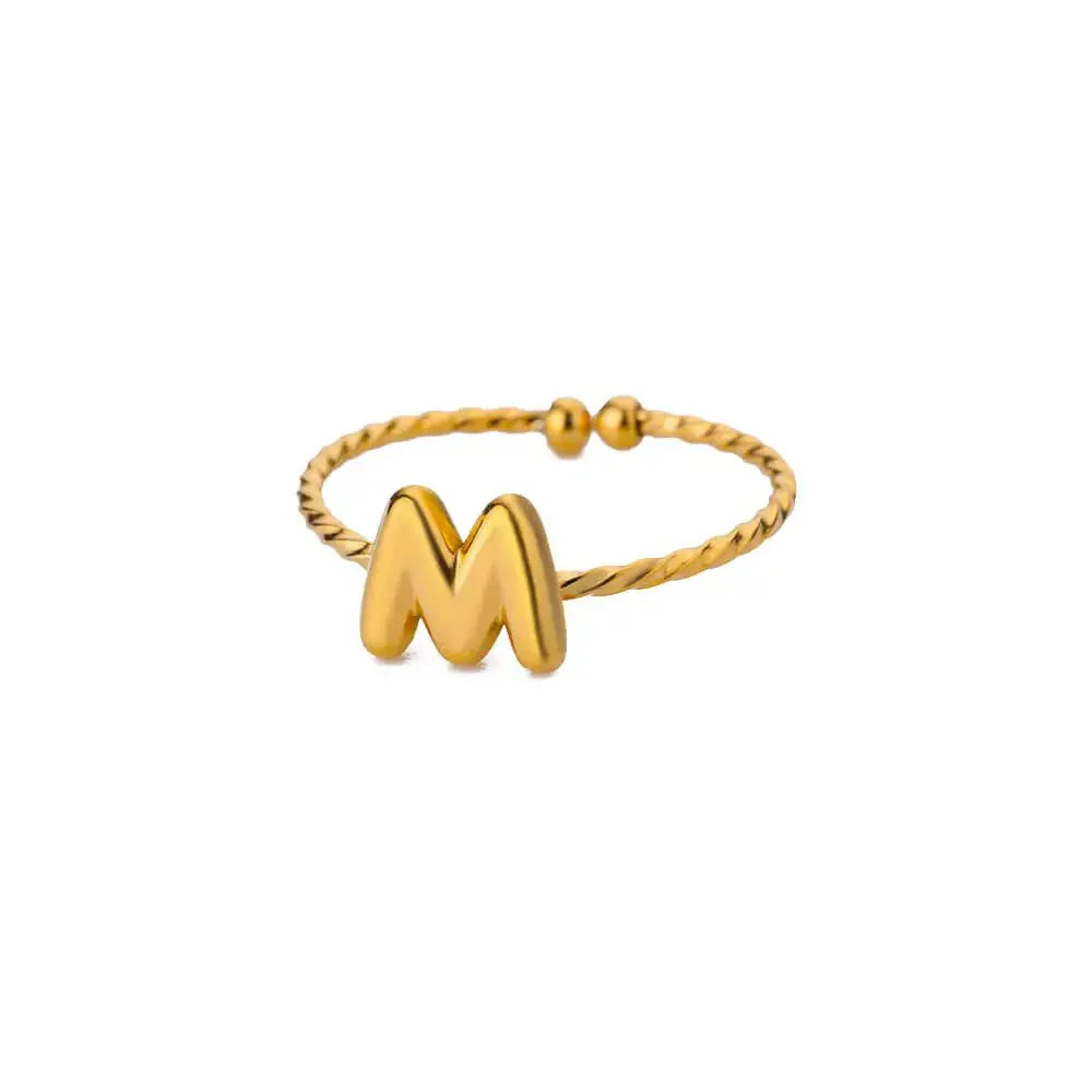 Simple Personalized Initial Bubble Ring