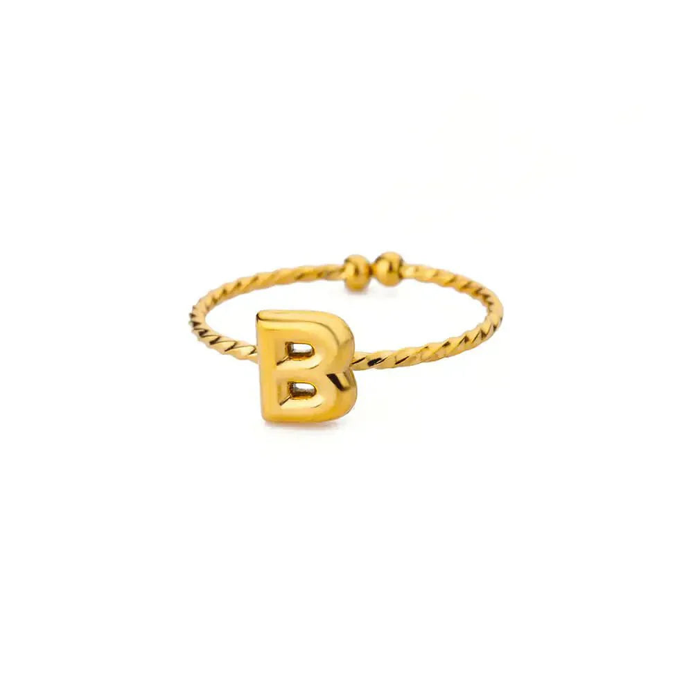 Simple Personalized Initial Bubble Ring