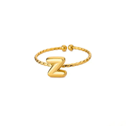 Simple Personalized Initial Bubble Ring