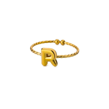 Simple Personalized Initial Bubble Ring