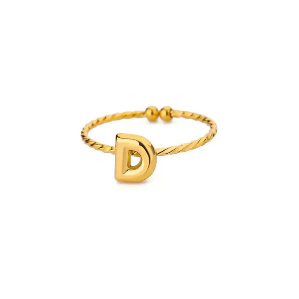 Simple Personalized Initial Bubble Ring