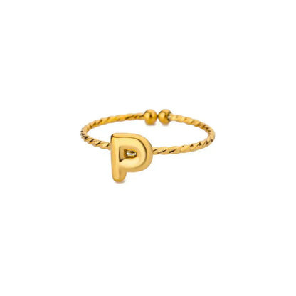 Simple Personalized Initial Bubble Ring