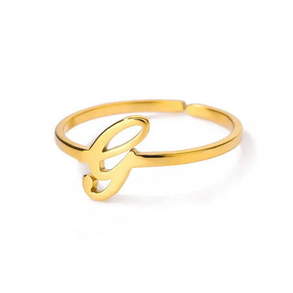 Simple Personalized Initial Letter Rings