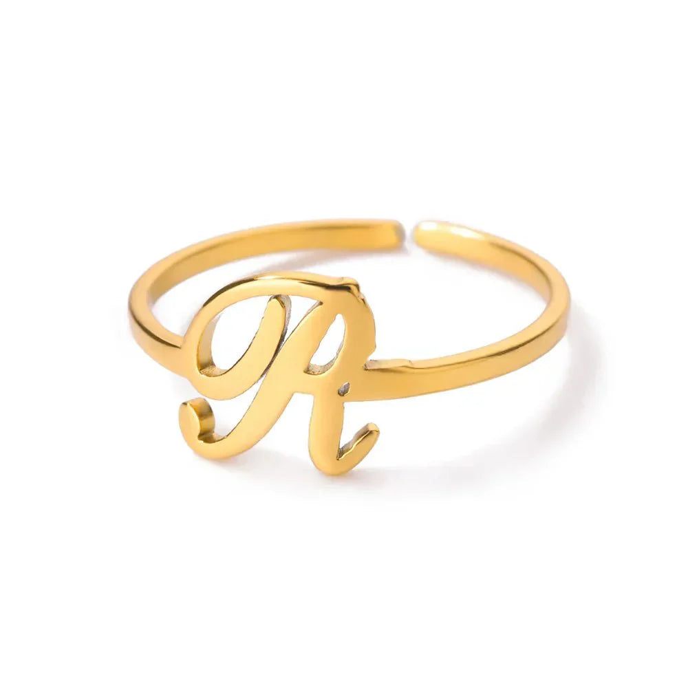 Simple Personalized Initial Letter Rings