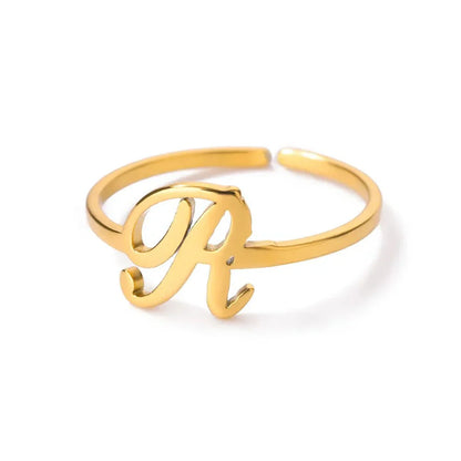 Simple Personalized Initial Letter Rings