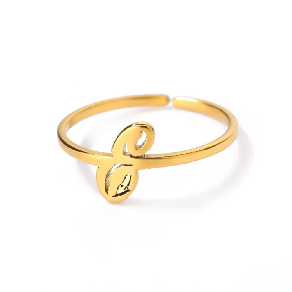Simple Personalized Initial Letter Rings