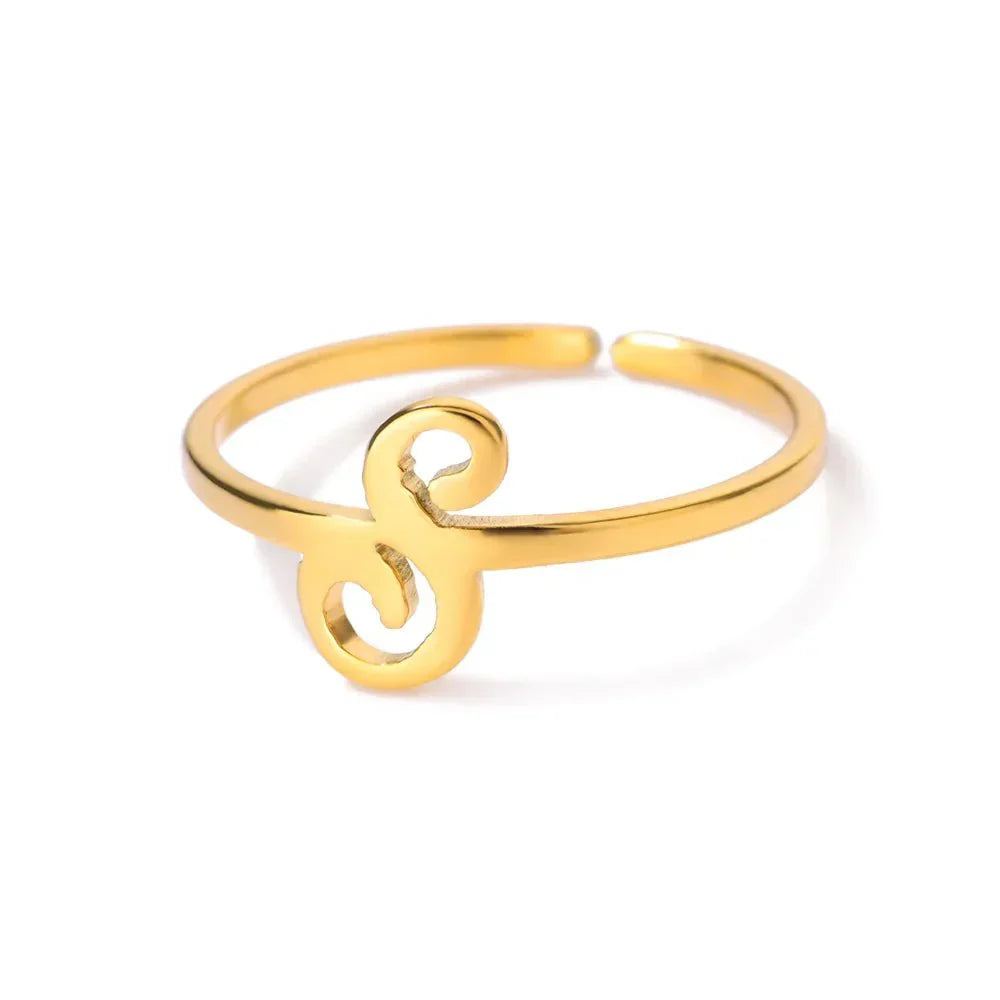 Simple Personalized Initial Letter Rings