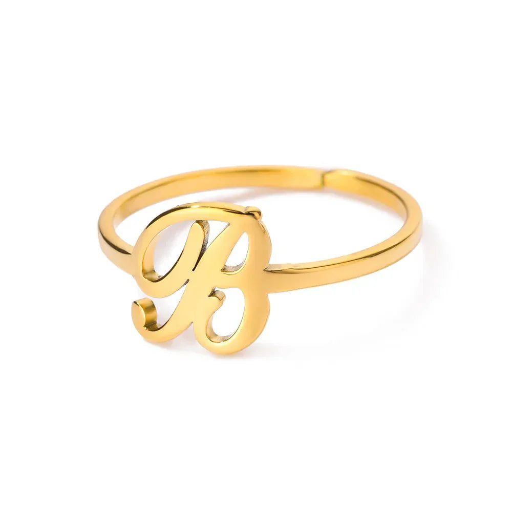 Simple Personalized Initial Letter Rings