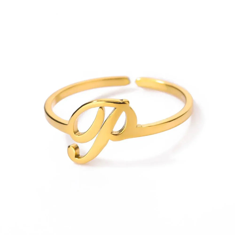 Simple Personalized Initial Letter Rings
