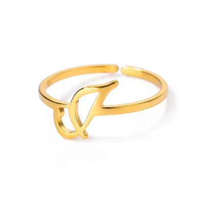 Simple Personalized Initial Letter Rings