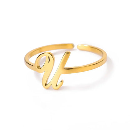 Simple Personalized Initial Letter Rings