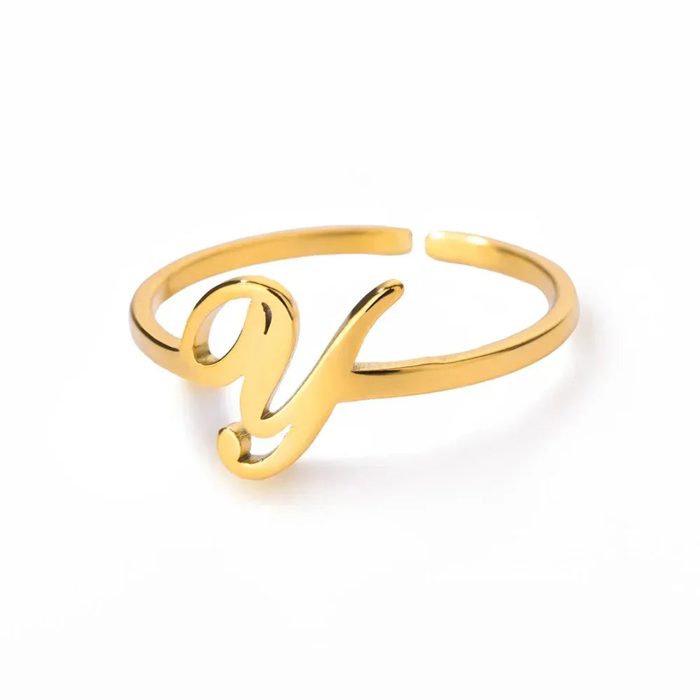 Simple Personalized Initial Letter Rings
