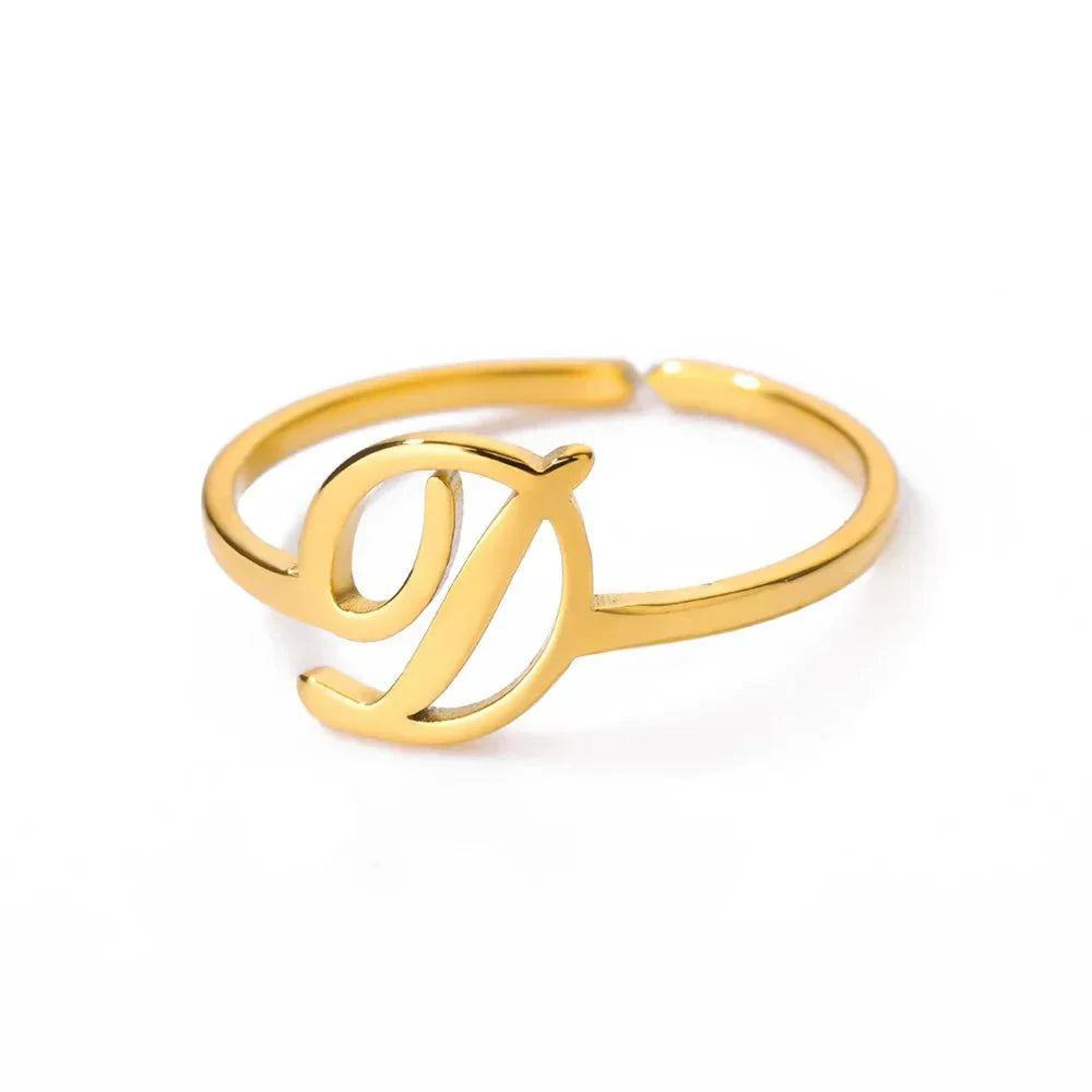 Simple Personalized Initial Letter Rings