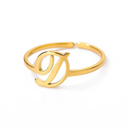 Simple Personalized Initial Letter Rings