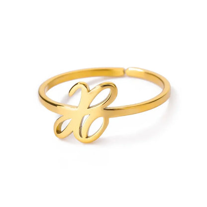 Simple Personalized Initial Letter Rings