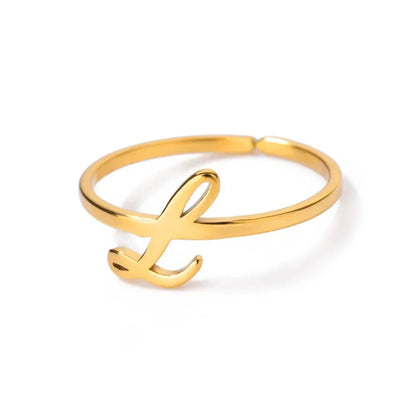 Simple Personalized Initial Letter Rings