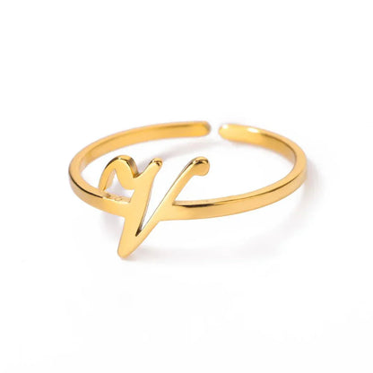 Simple Personalized Initial Letter Rings