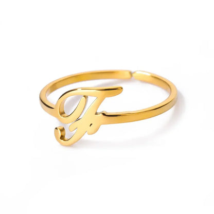 Simple Personalized Initial Letter Rings