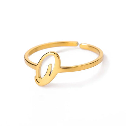 Simple Personalized Initial Letter Rings
