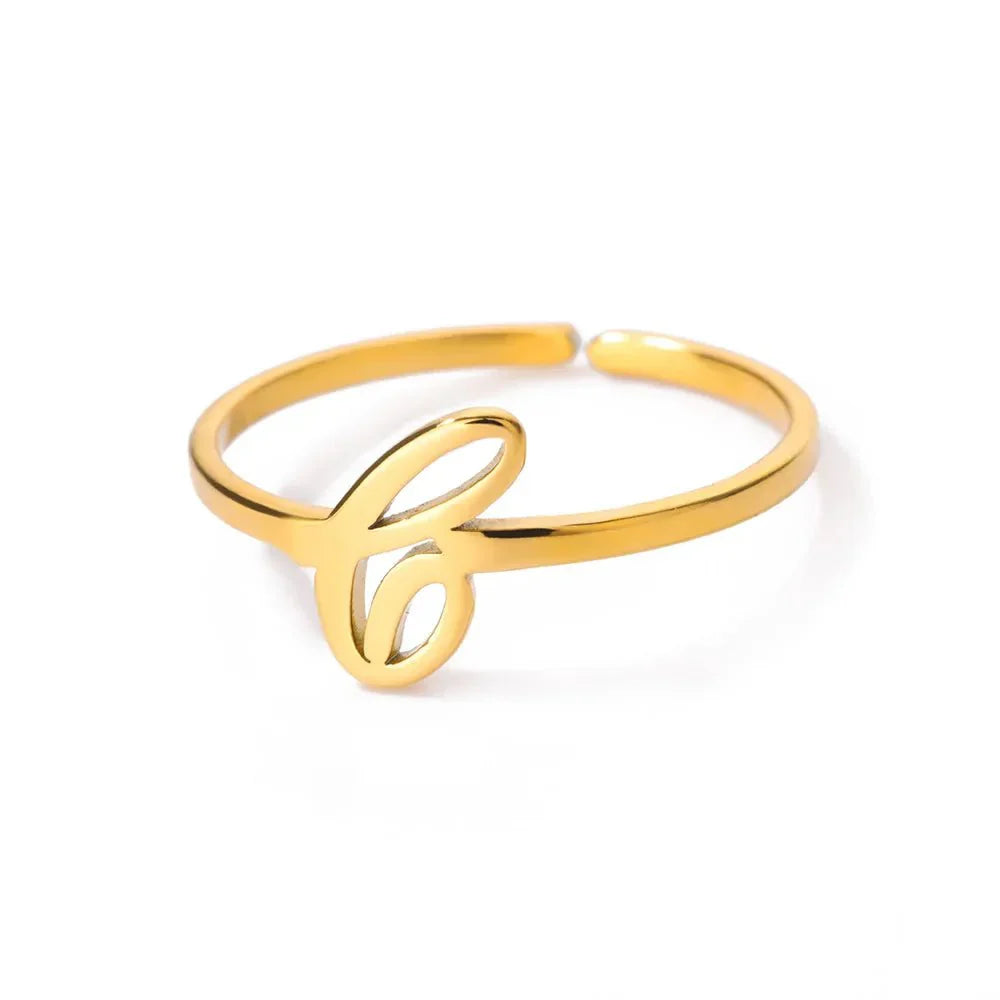 Simple Personalized Initial Letter Rings