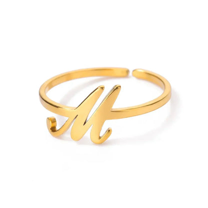 Simple Personalized Initial Letter Rings