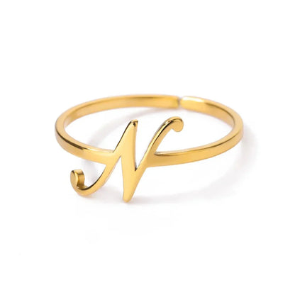 Simple Personalized Initial Letter Rings