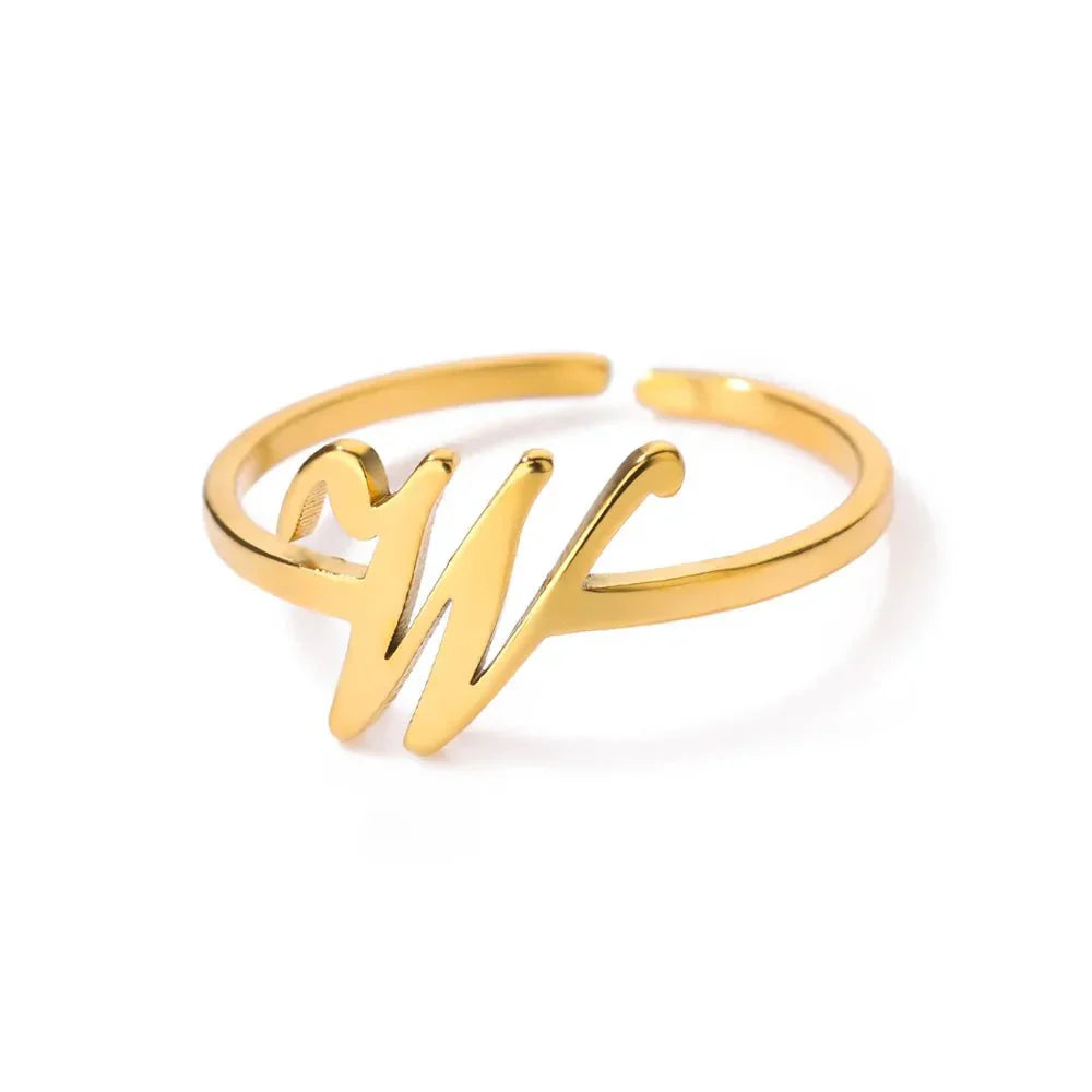 Simple Personalized Initial Letter Rings
