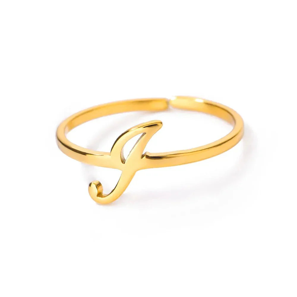 Simple Personalized Initial Letter Rings