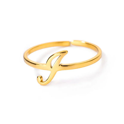 Simple Personalized Initial Letter Rings
