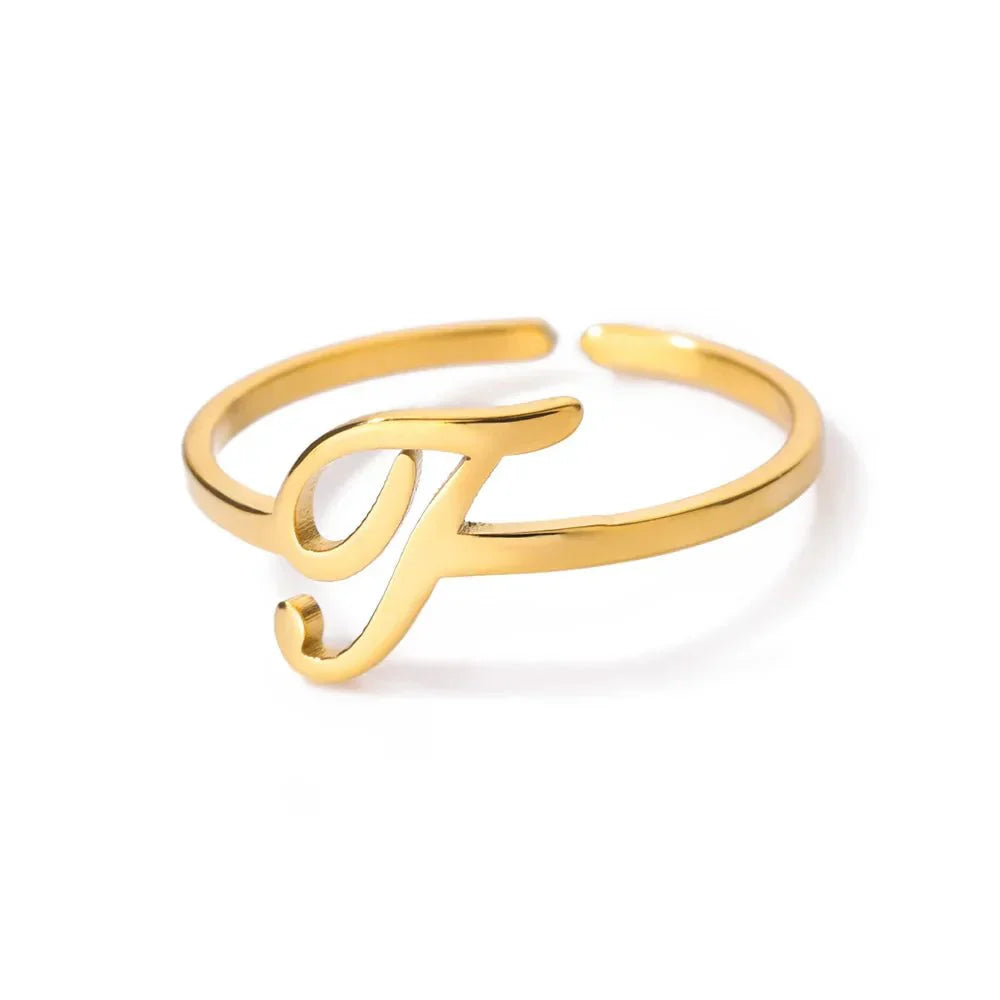 Simple Personalized Initial Letter Rings