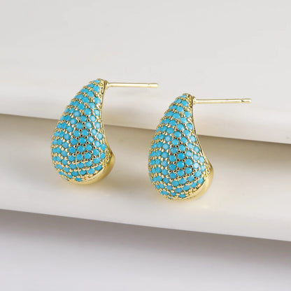 Sparkling Silver Teardrop Diamond Earrings