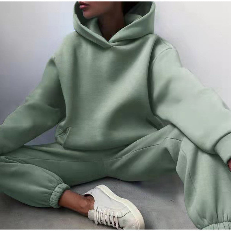 Comfortable Plus Size Hoodie and Jogger Set for Women - Halri