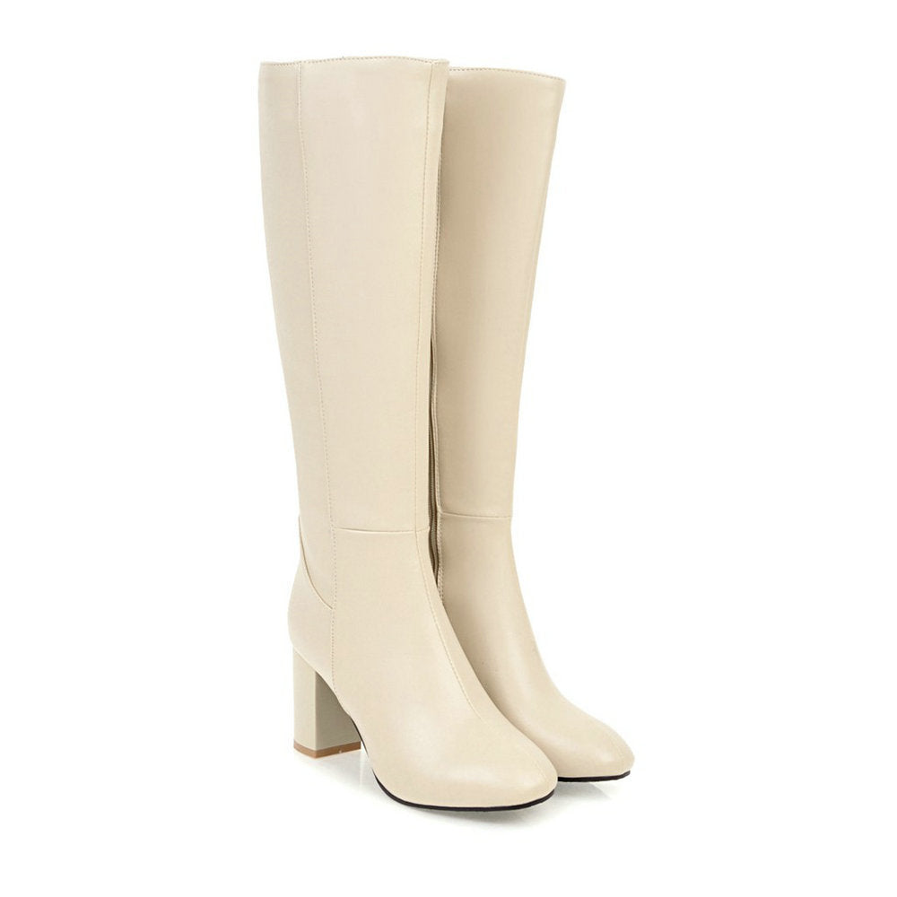 Premium Vegan Leather Zip Boots for Women