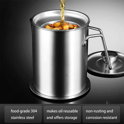 Premium Steel Oil Strainer Pot