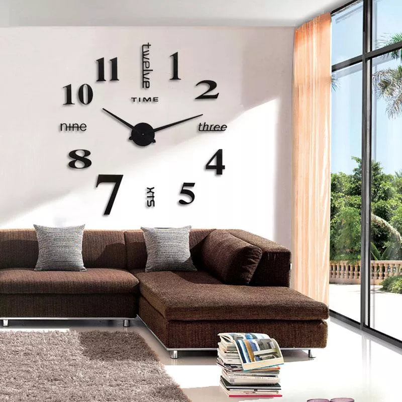 Stylish 3D Wall Clock for Home Decor - Halri