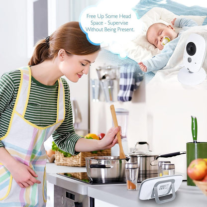 Wireless Baby Monitor with LCD Screen and Night Vision