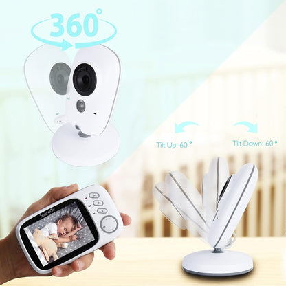 Wireless Baby Monitor with LCD Screen and Night Vision