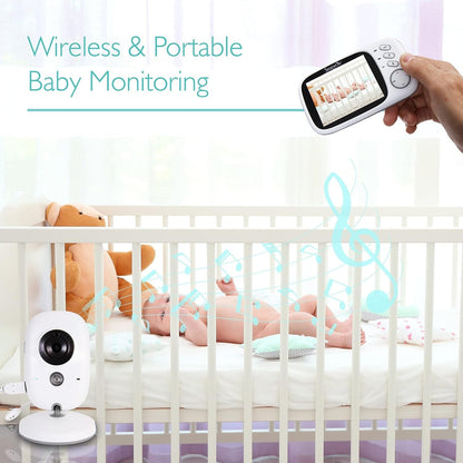 Wireless Baby Monitor with LCD Screen and Night Vision