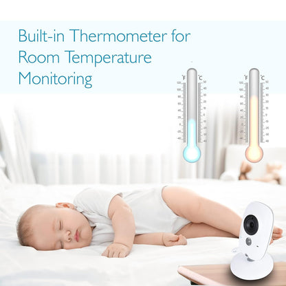 Wireless Baby Monitor with LCD Screen and Night Vision