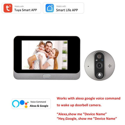 HD WiFi Doorbell Camera with 4.3 Inch Screen & Motion Alert