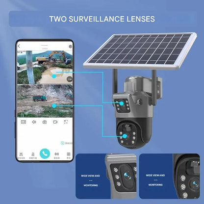 Outdoor 4K Wi-Fi Solar Powered Security Camera with Night Vision