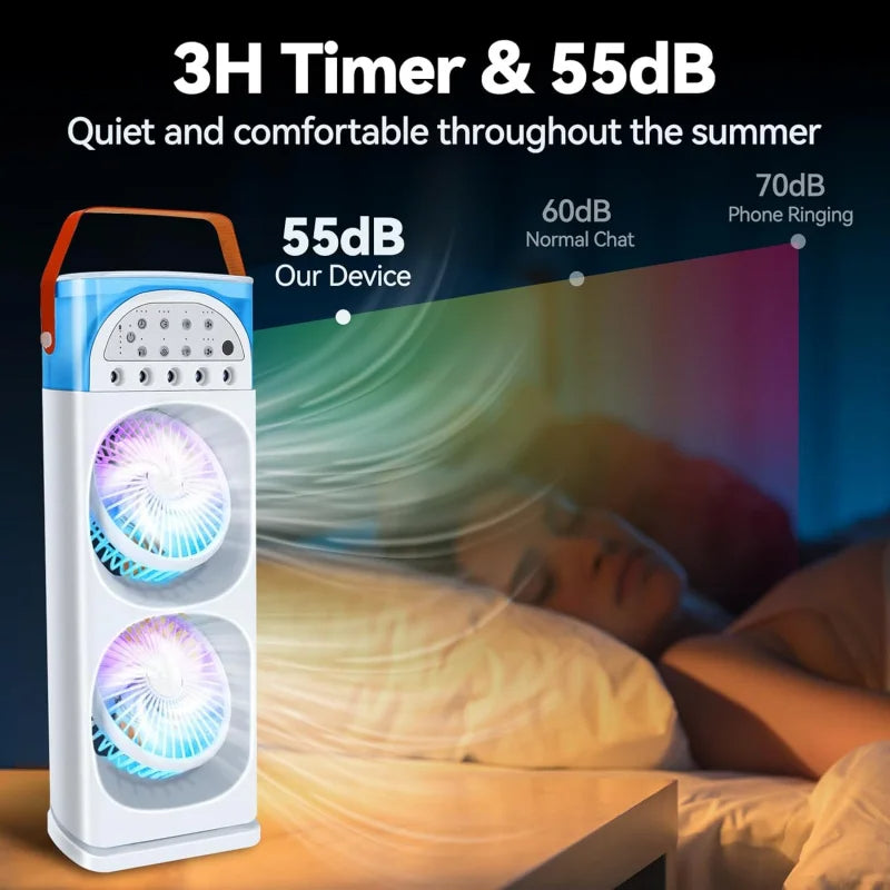 Compact Personal AC with Dehumidifier & Night Light