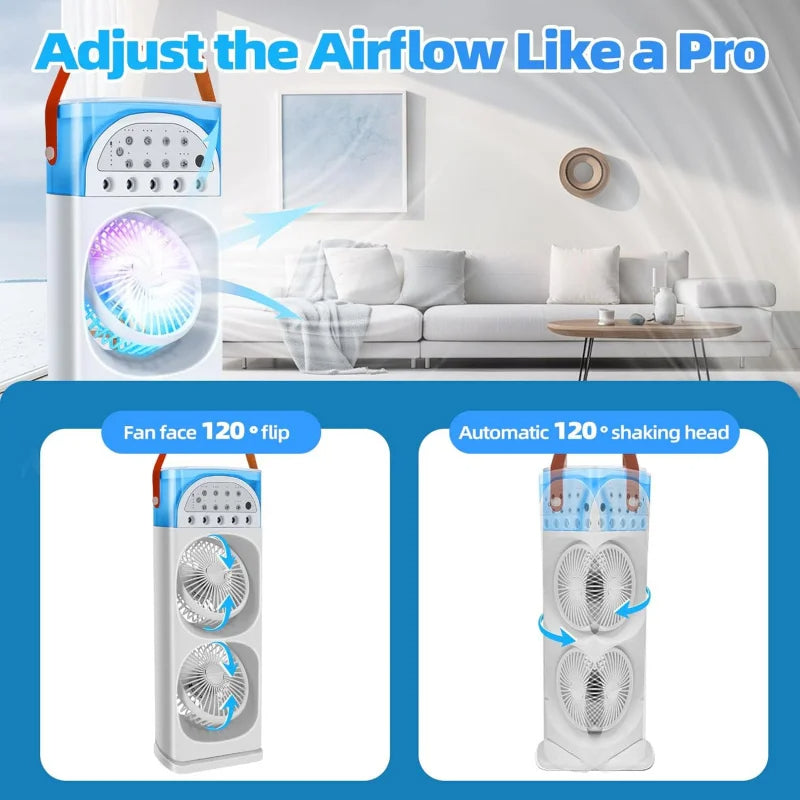 Compact Personal AC with Dehumidifier & Night Light