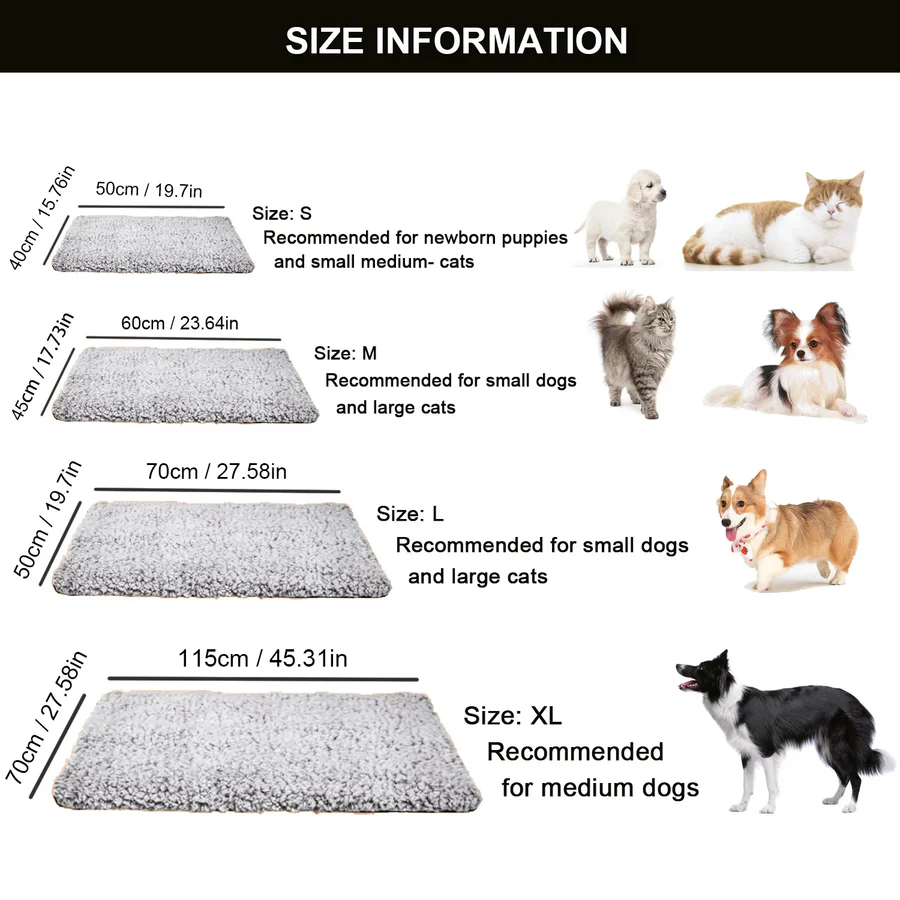 Warm Pet Heating Mat for Cats and Dogs